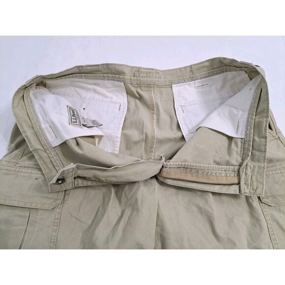 LL Bean Tropic Weight Cargo Shorts Khaki Men's Size 36 Safari Trail Hiking Tan - Picture 4 of 9